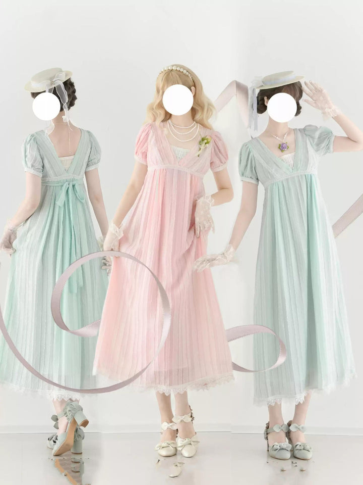 Early Morning~Lily and Serene~Classic Lolita Long Dress Empire Waist Dress   