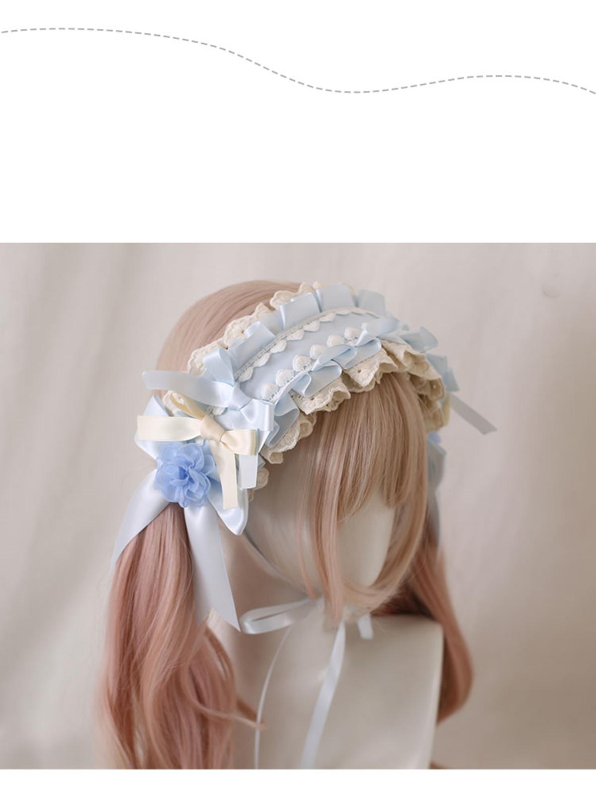 Xiaogui - Four Seasons Floral - Sweet Lolita Headdress Bow KC Lace Cuffs Gorgeous hairband