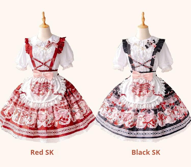 OCELOT~Sweet Lolita Lolita JSK and SK Rabbit Strawberry Dress