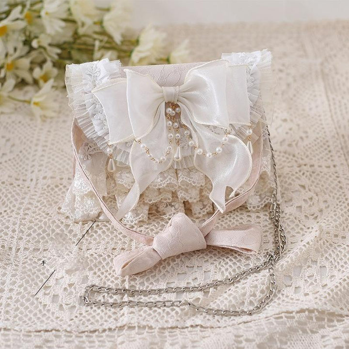 Xiaogui~Elegant Lolita Handbag Ivory Tea Party Lolita Bag   