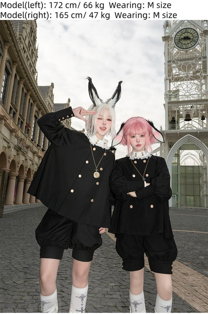 CastleToo~Timer Bunny~Ouji Lolita Shorts Suit Prince Cape and Shirt