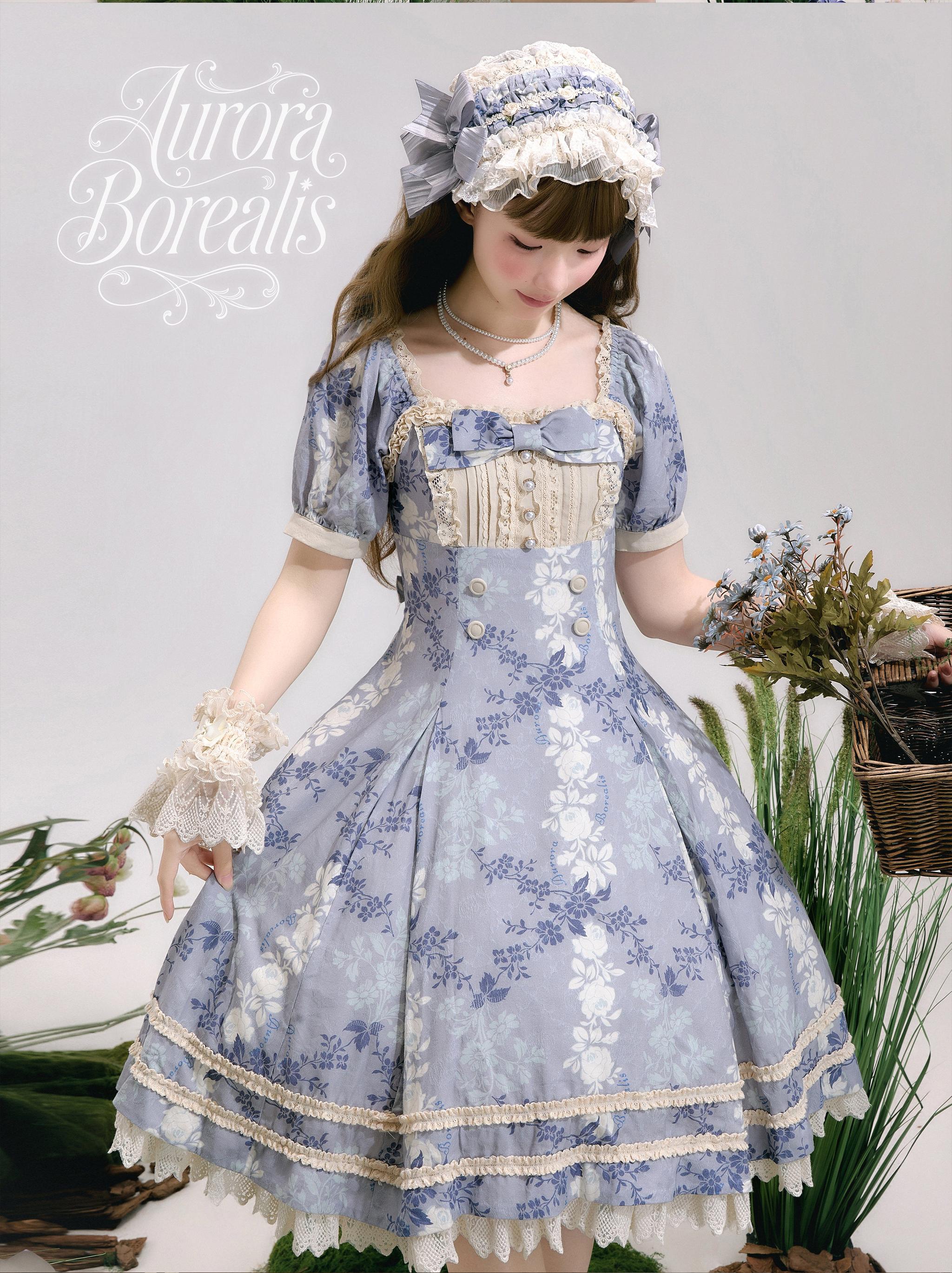 When Flowers Bloom - Classic Lolita Mid-length Sleeve Blouse, Ruffles & Bow 45182:838989