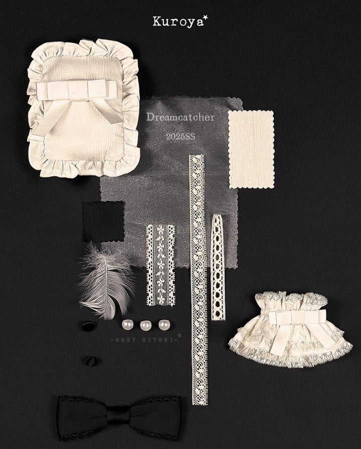 Kuroya~Dreamcatcher~Twin Lolita OP Set Bunny & Kitty Inspired Dress Suit 42987:761225