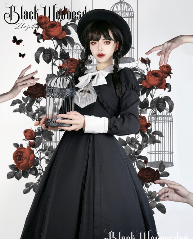 Letters from Unknown Star - Collection box - Spring Black Lolita OP