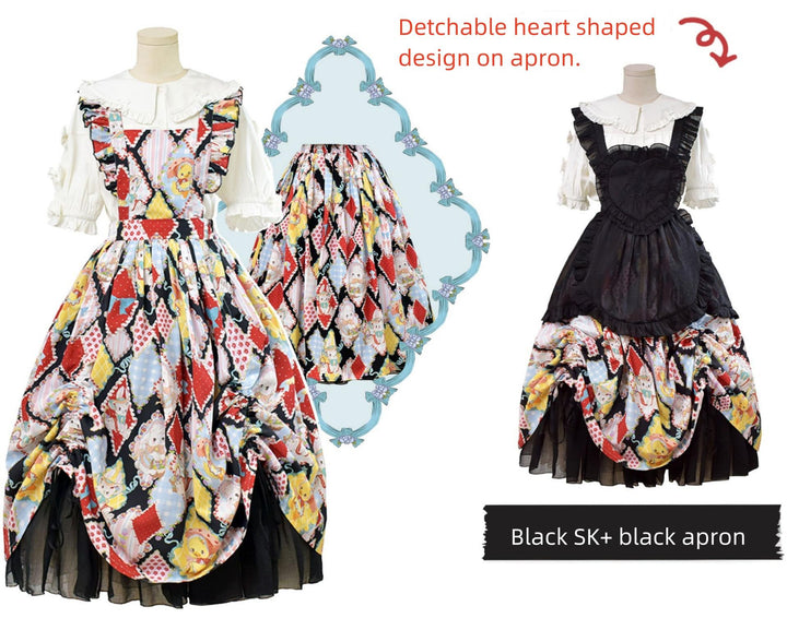 Southern Cross~Showa Kaleidoscope~Sweet Lolita OP SK and JSK with Rabbit Print 42127:727912