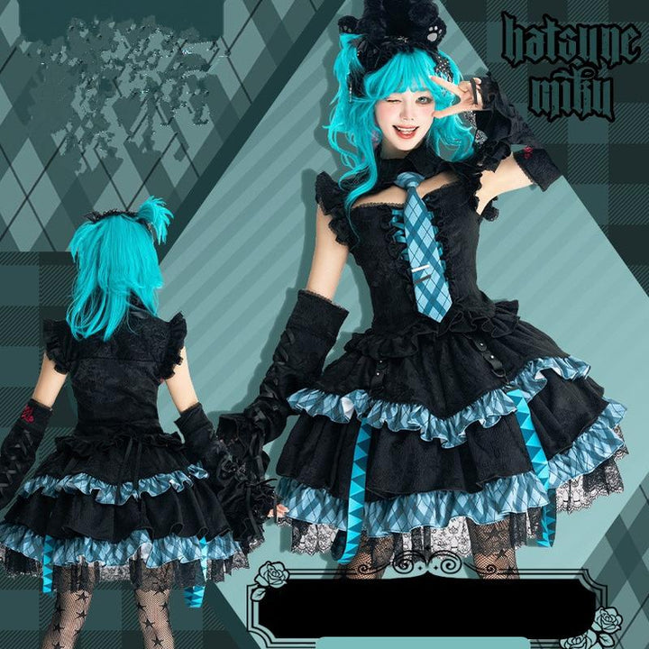 Confession Balloon~IP Collab Gothic Lolita Dress Set 38548:590116