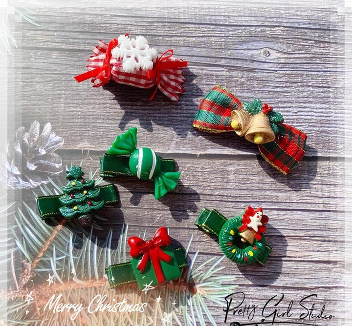 Pretty Girl Lolita~Sweet Lolita Headdress Christmas Lolita Accessories A set of 6 small clips  