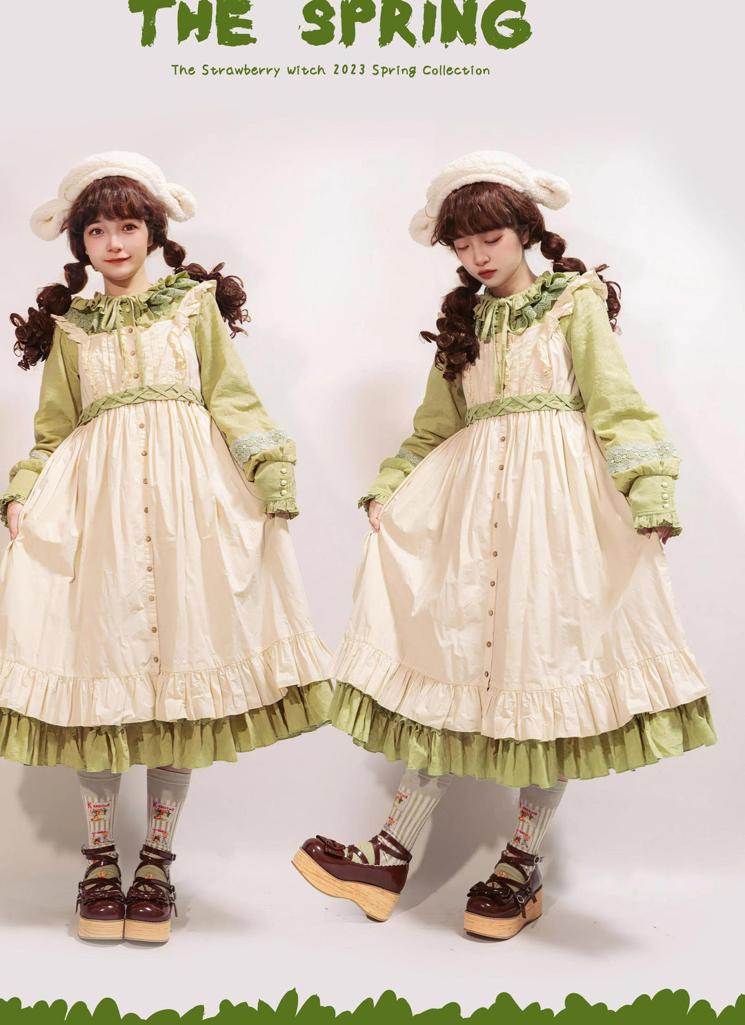 Strawberry Witch~The Spring~Cotton Lolita Plus Size OP Dress 33068:412514