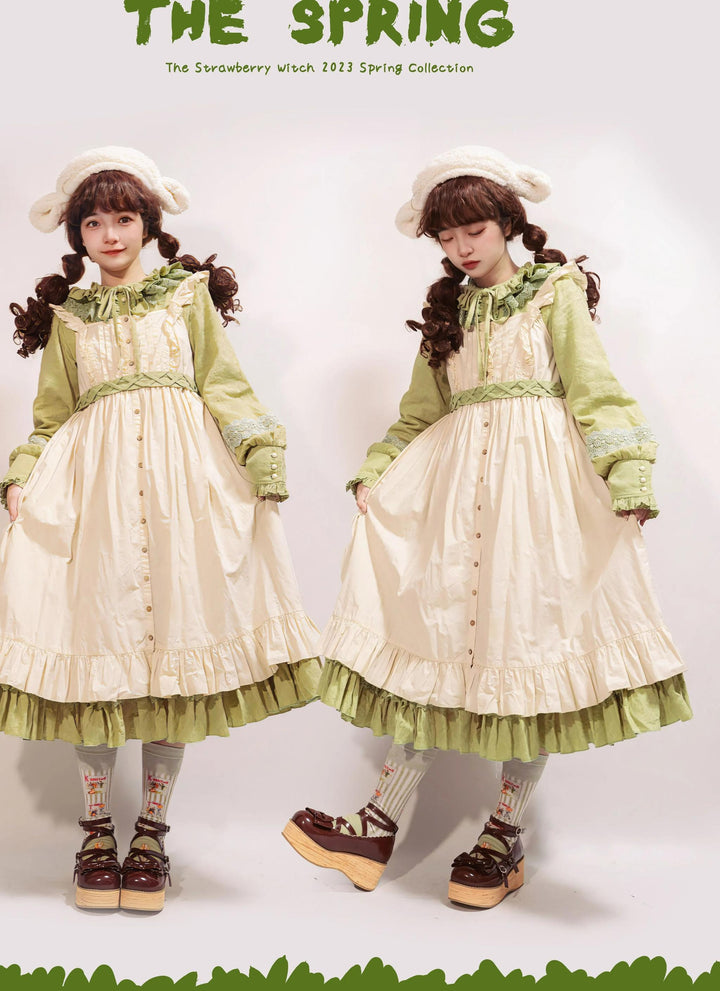 Strawberry Witch~The Spring~Cotton Lolita Plus Size OP Dress   