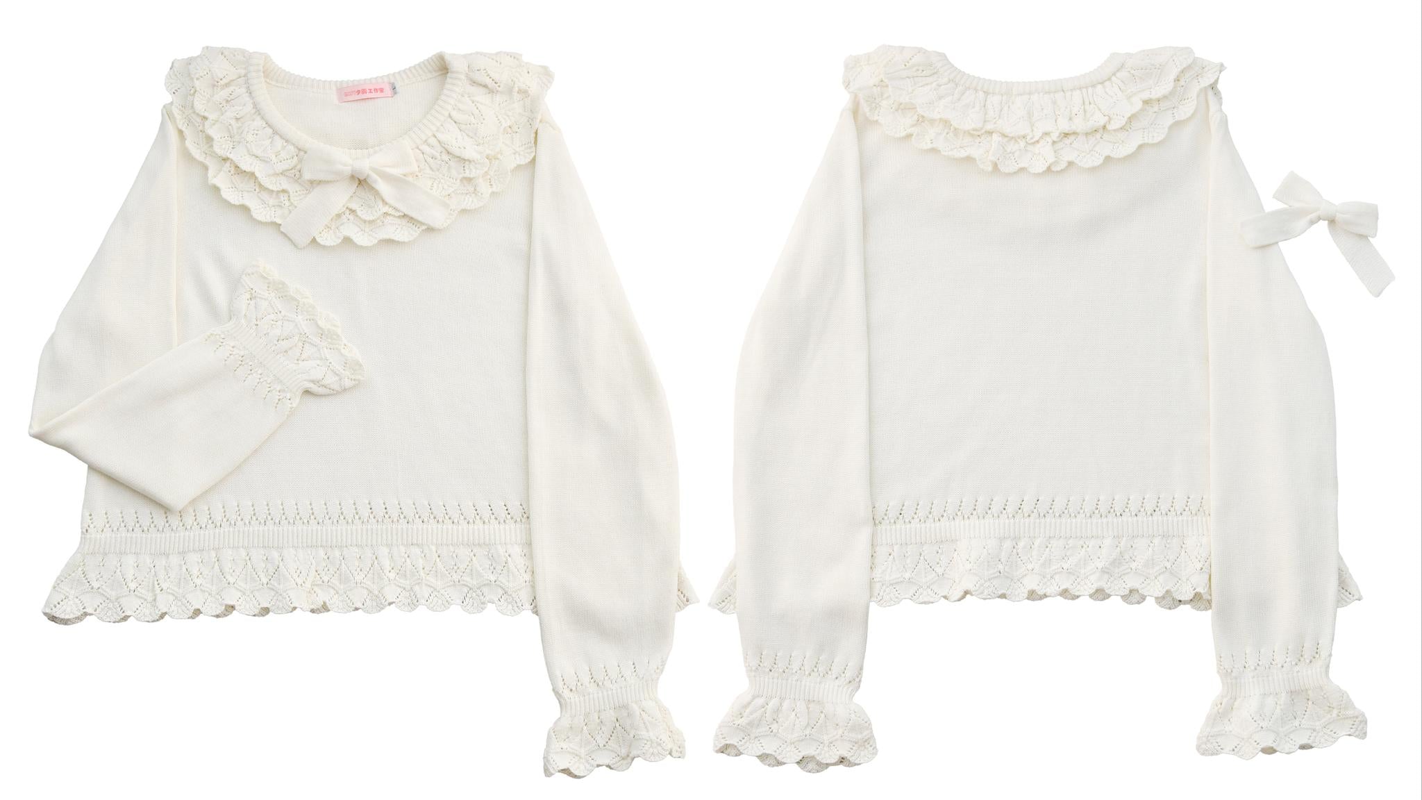 MIST - Nana - Sweet Lolita Sweater, Detachable Bow 44201:798362