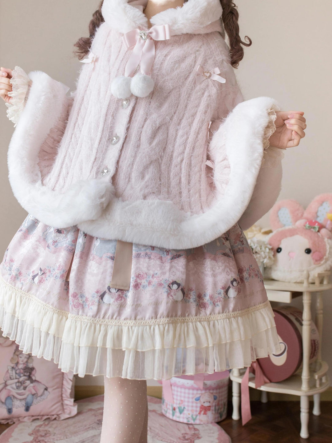 MIST~Sweet Bliss~Sweet Lolita Cape Winter Lolita Sweater Coat