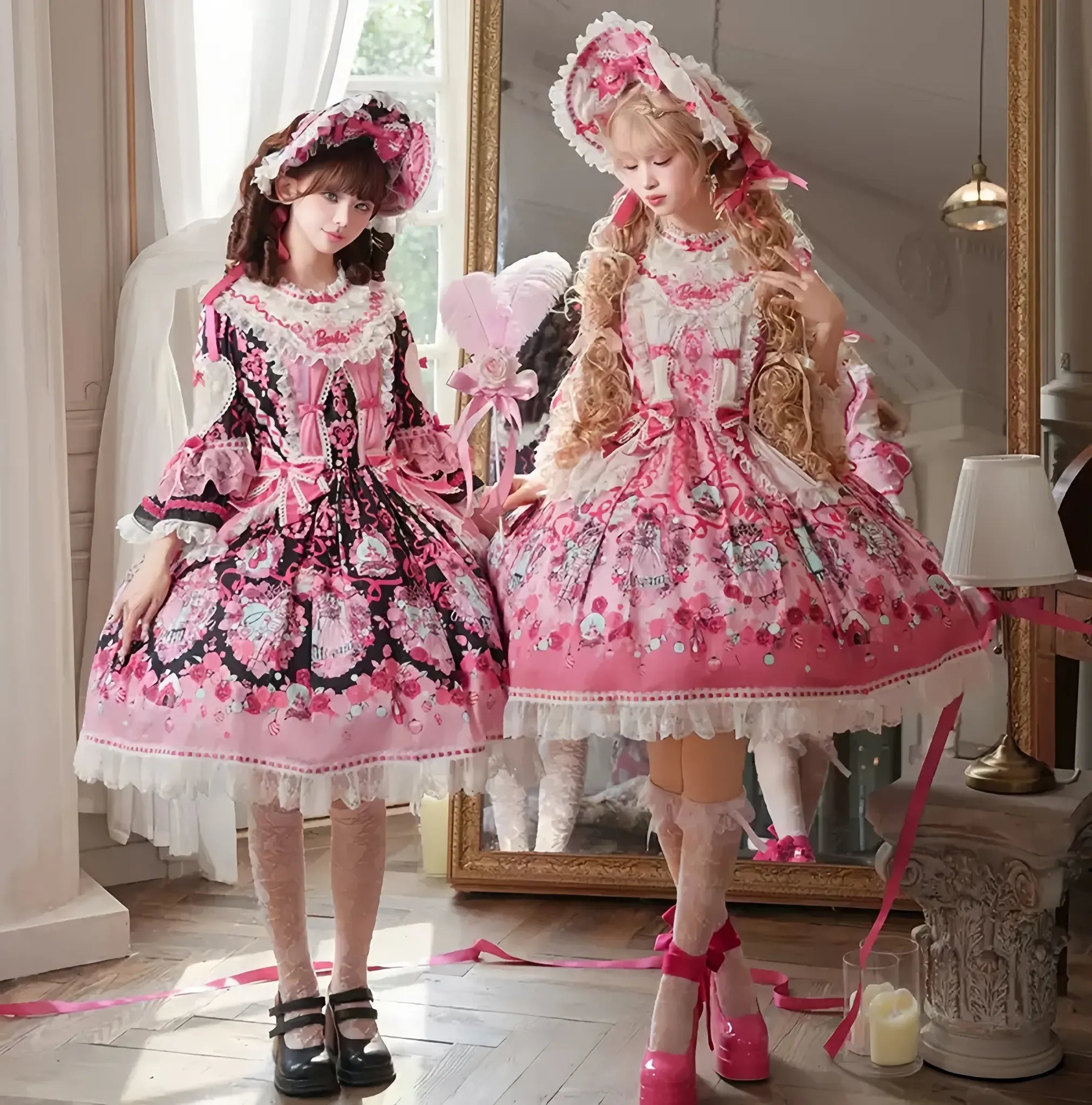 Nutcracker - IP Collaboration Sweet Lolita JSK & OP, Princess & Rose Print 45890:866931