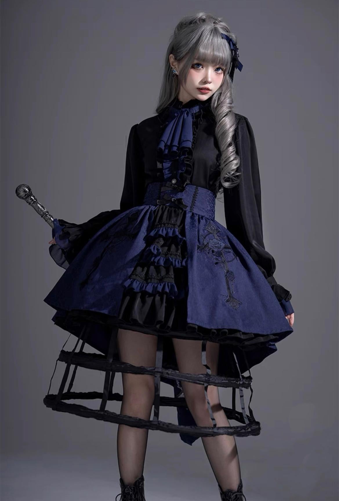 (BFM)CastleToo~Evil Twins~Ouji Lolita Dress Lolita Vest Shirt Shorts Skirt Set