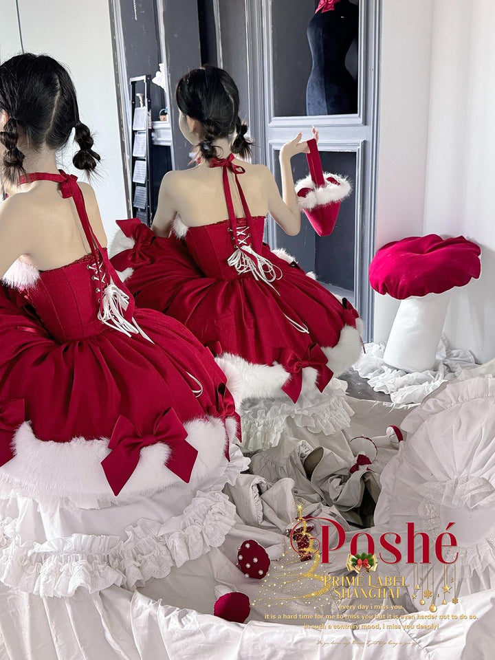 POSHEPOSE~Gorgeous Lolita Dress Outfit Christmas Jumper Dress Collection