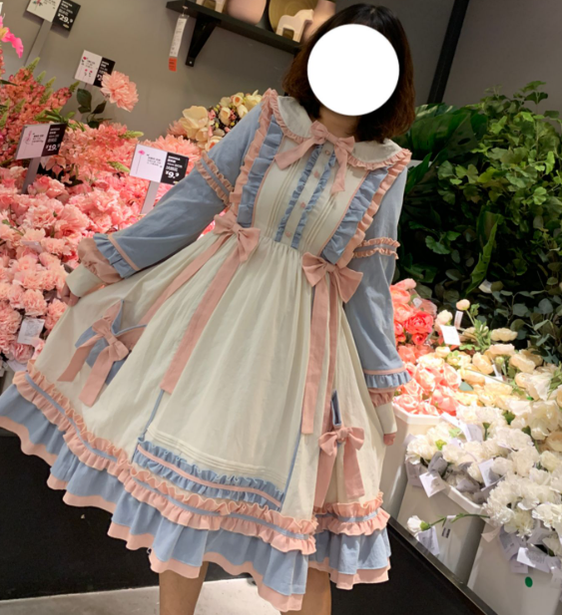 Niu Niu~Plus Size Lolita Dress Oversized OP Long Sleeve