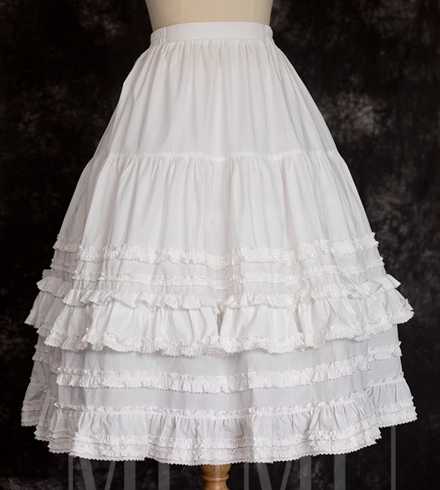 Mumu~Jenga~Elegant Lolita Overlapping Dress Set S white skirt 