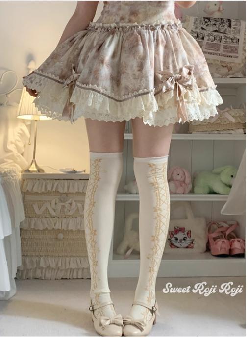 Roji Roji~Classic Lolita Socks Autumn Mid-calf Cotton Socks