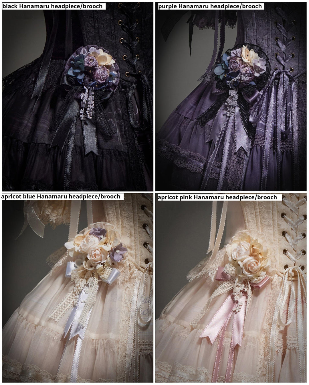 ZUOlanrichen~Romantic Rose~Classic Lolita Accessory Headdress Detachable Sleeves