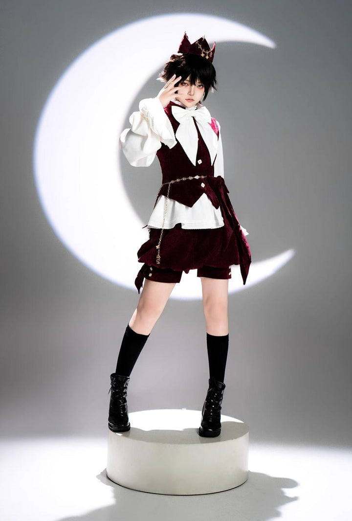 Princess Chronicles~Hare Hunter~Ouji Lolita Retro Red Crown With Cross Star