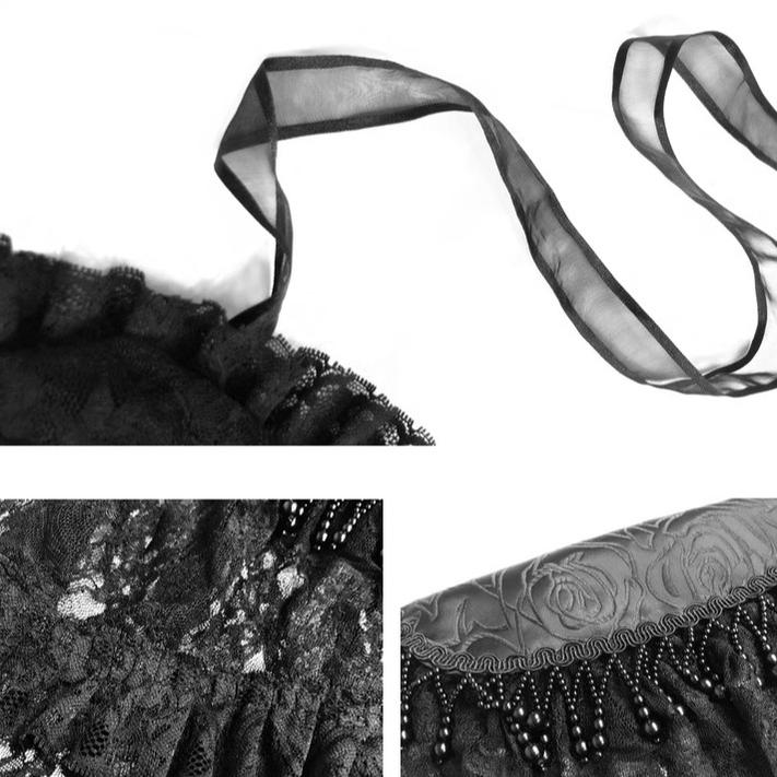 Blood Supply - Misty - Gothic Lolita Halloween Black Lace Veil