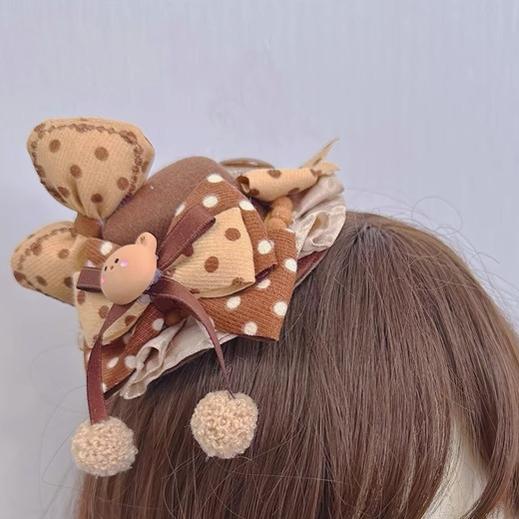 Pretty Girl Lolita~Sweet Lolita Chocolate Color Bear Headdresses   