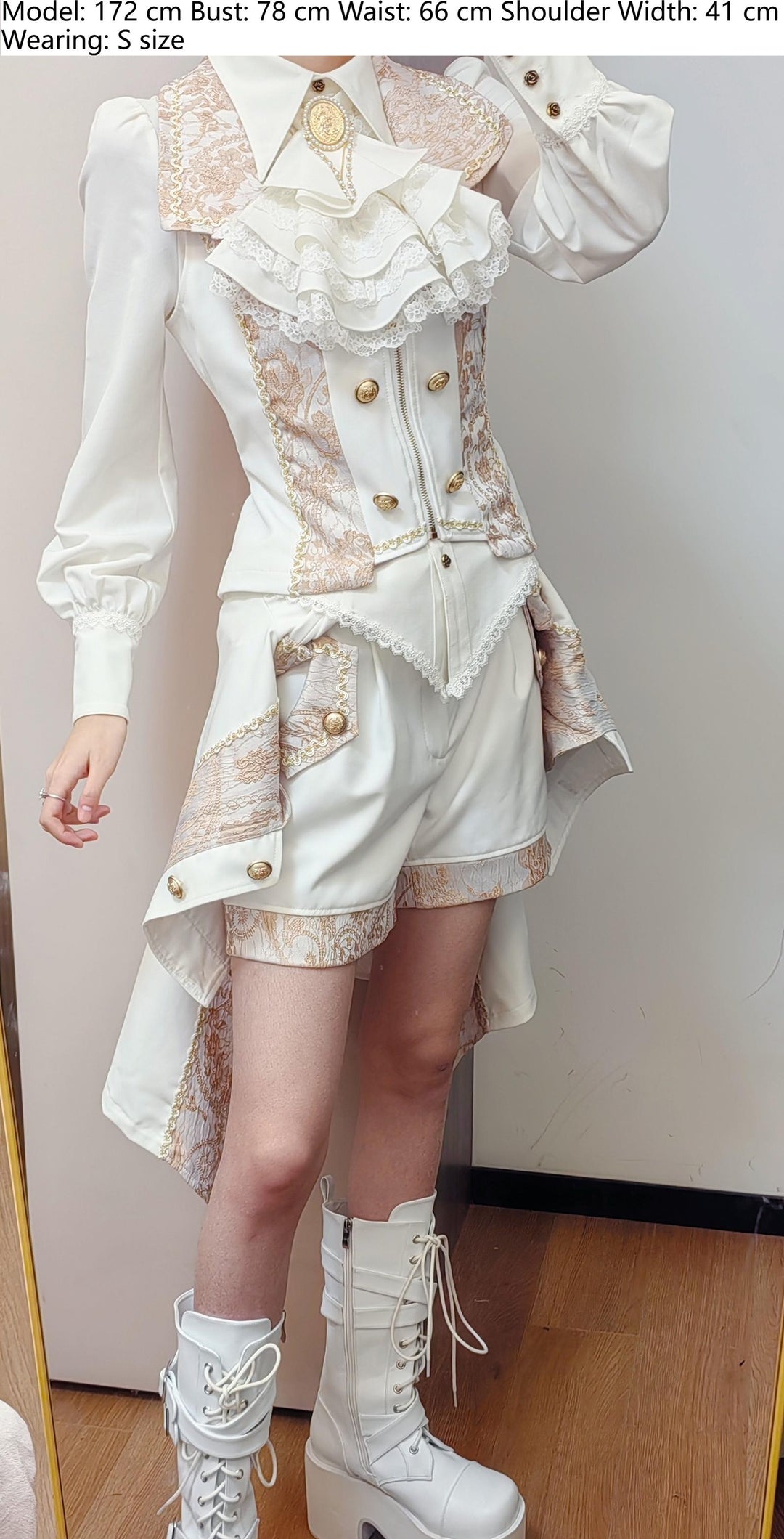 Little Dipper~Oath of the Chapter~Ouji Lolita Suit Embroidered Prince Vest Shorts Coat   