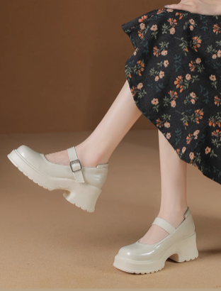 Genki Jam~Elegant Lolita Chunky Mary Jane Heel Shoes   