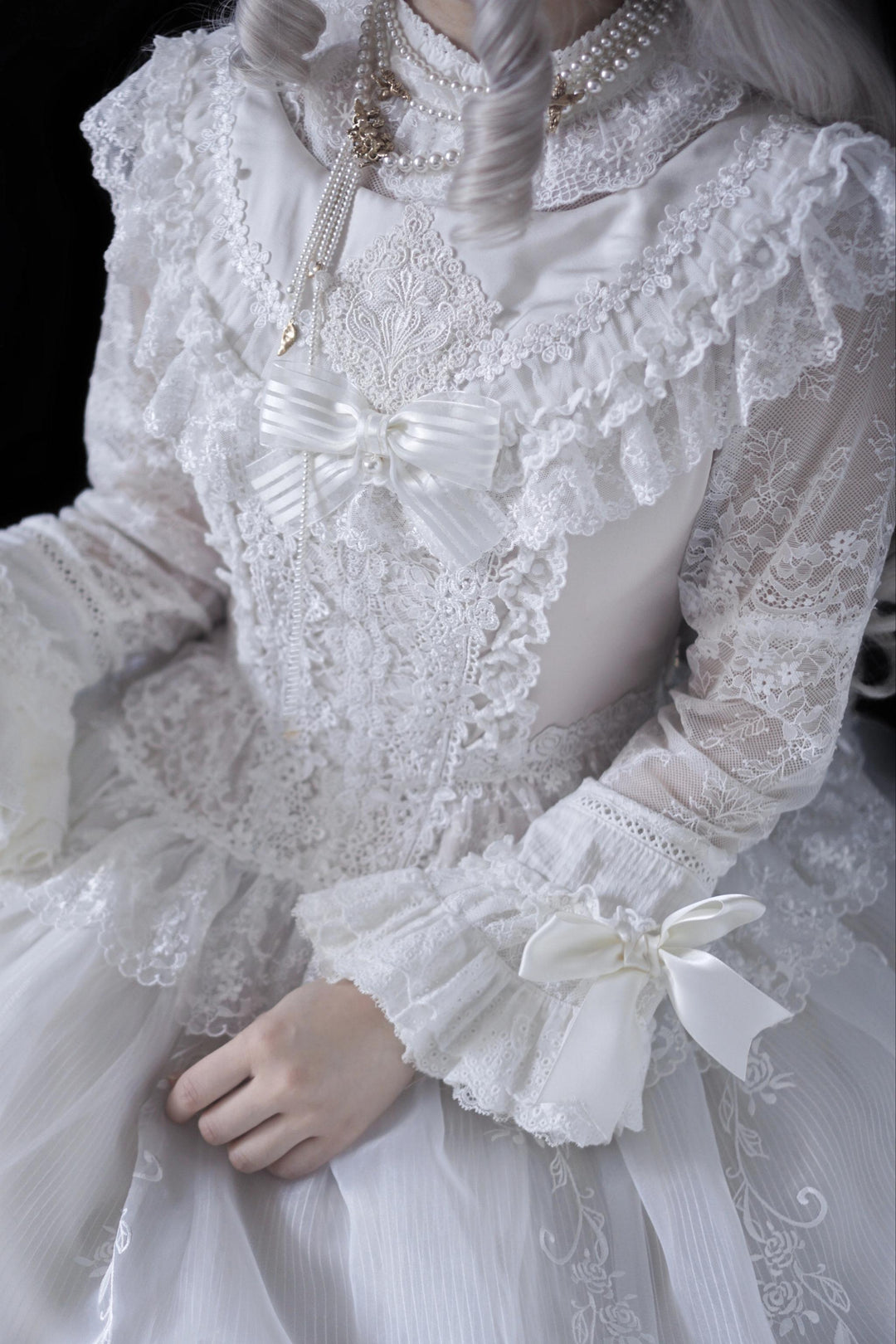 AuroraBorealis~Moonshadow~Gorgeous Wedding Lolita Dress Set Embroidered JSK SK and Bodice (L M S XL XS XXL) 41640:724983