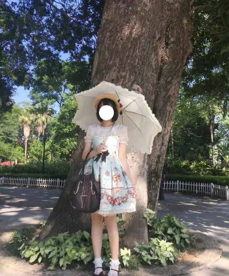 Whale Island - Kawaii Lolita Parasol Daily Lolita Two-folded Umbrella