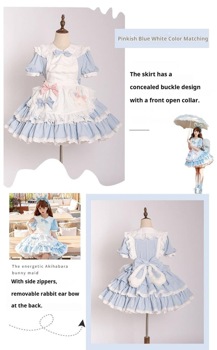 OCELOT~Leopard Bunny~Classic Maid Lolita OP with Apron and KC