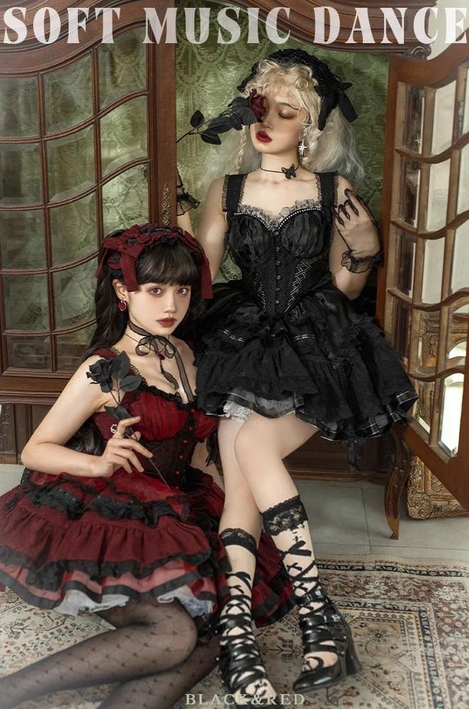 Honey Machine~Waltz~Sweet Lolita JSK Full Set Gothic Ballet Dress   