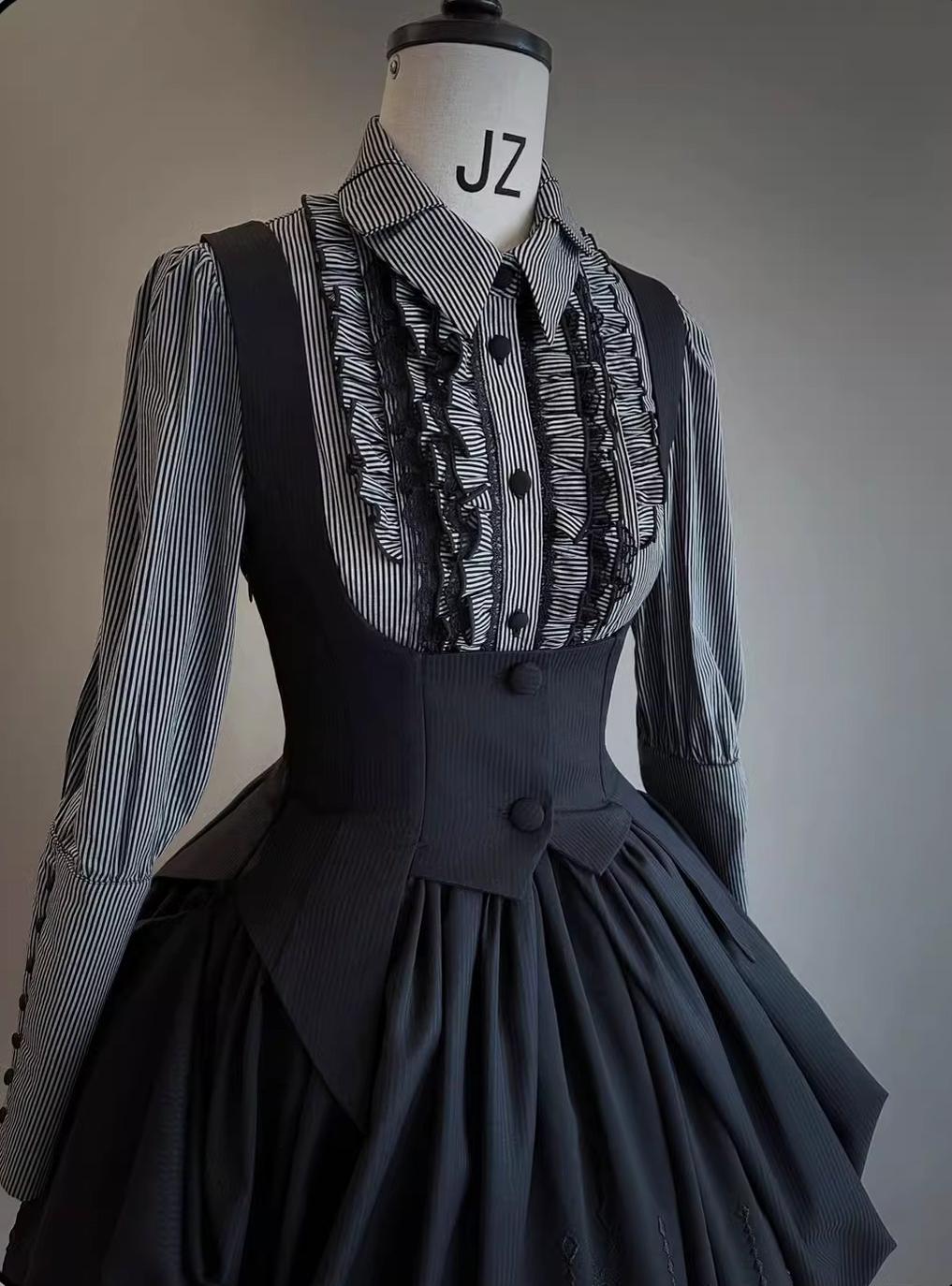 Susin Lolita~Normandy~Gothic Lolita Bust-Supporting JSK Nun Lolita OP Dress 41698:716802