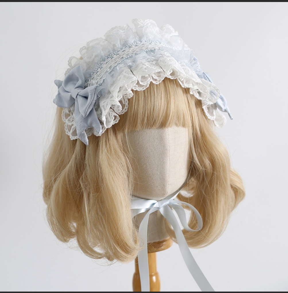 Xiaogui - Blue Sweet Lolita Lace Hair Accessory 43125:784324