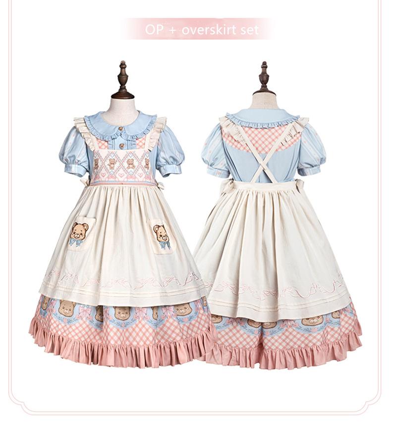 (BFM)Nikki Tomorrow~Kawaii Lolita Dress~Cute Bear Dessert Short-sleeve OP   