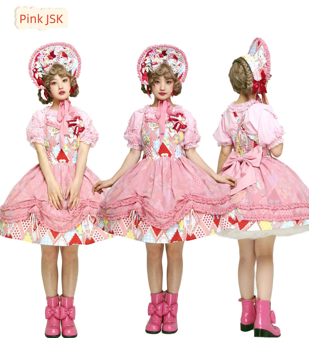 Southern Cross~Showa Kaleidoscope~Sweet Lolita OP SK and JSK with Rabbit Print