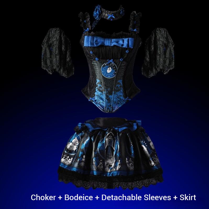 Caged Bird Hotel~Eclipsed Moon Gallery~Plus Size Halloween Gothic Lolita Skirt & Bodice Set (2XL 3XL L M S XL) 42951:759030