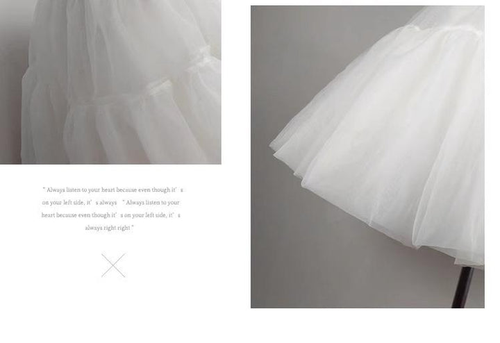 Krncrlo~White Lolita Petticoat Adjustable 14M Violence Fishbone Petticoat   