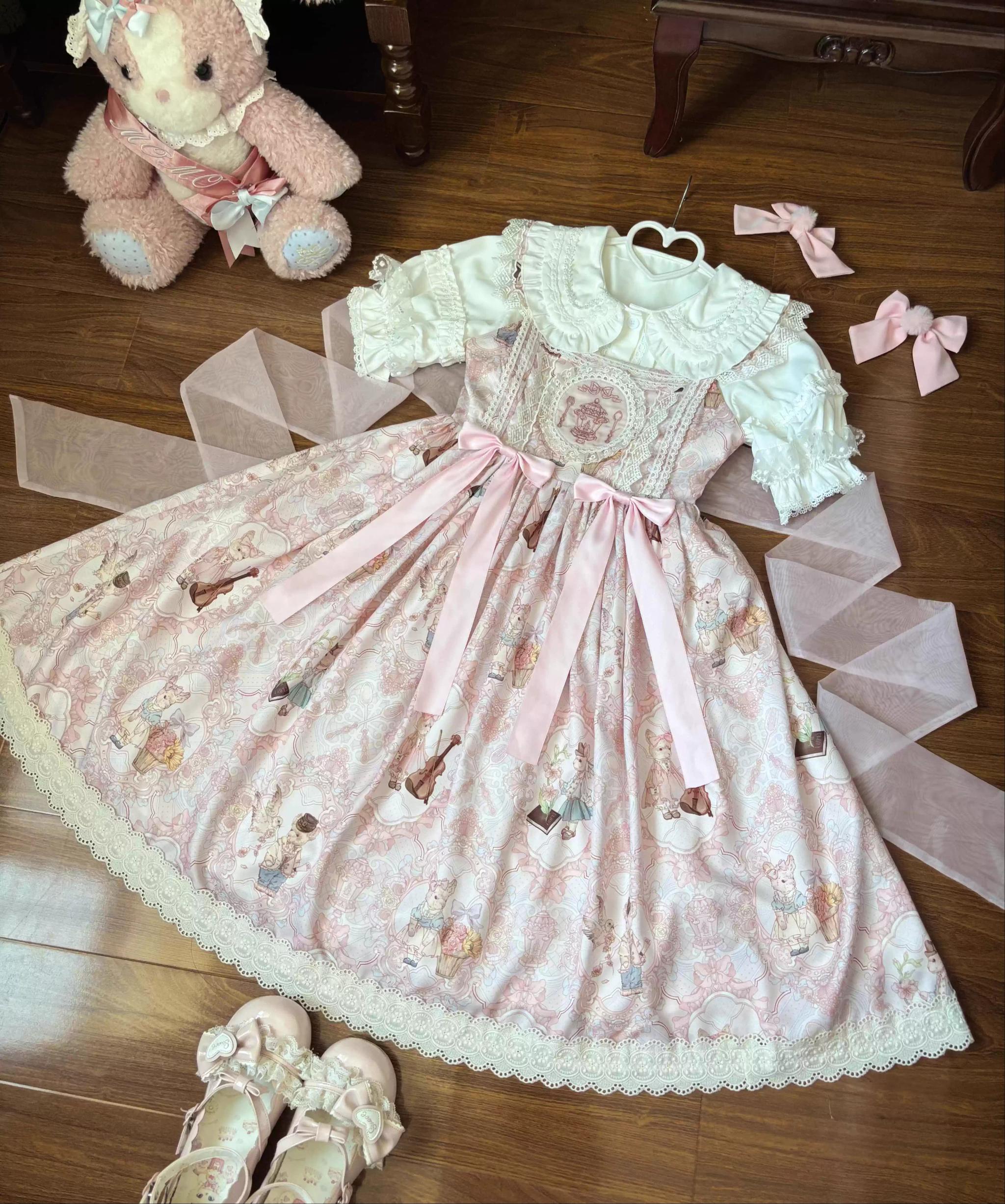 Suiyi - Candy Party - Printed Sweet Lolita JSK, Peter Pan Collar Shirt 44281:802211