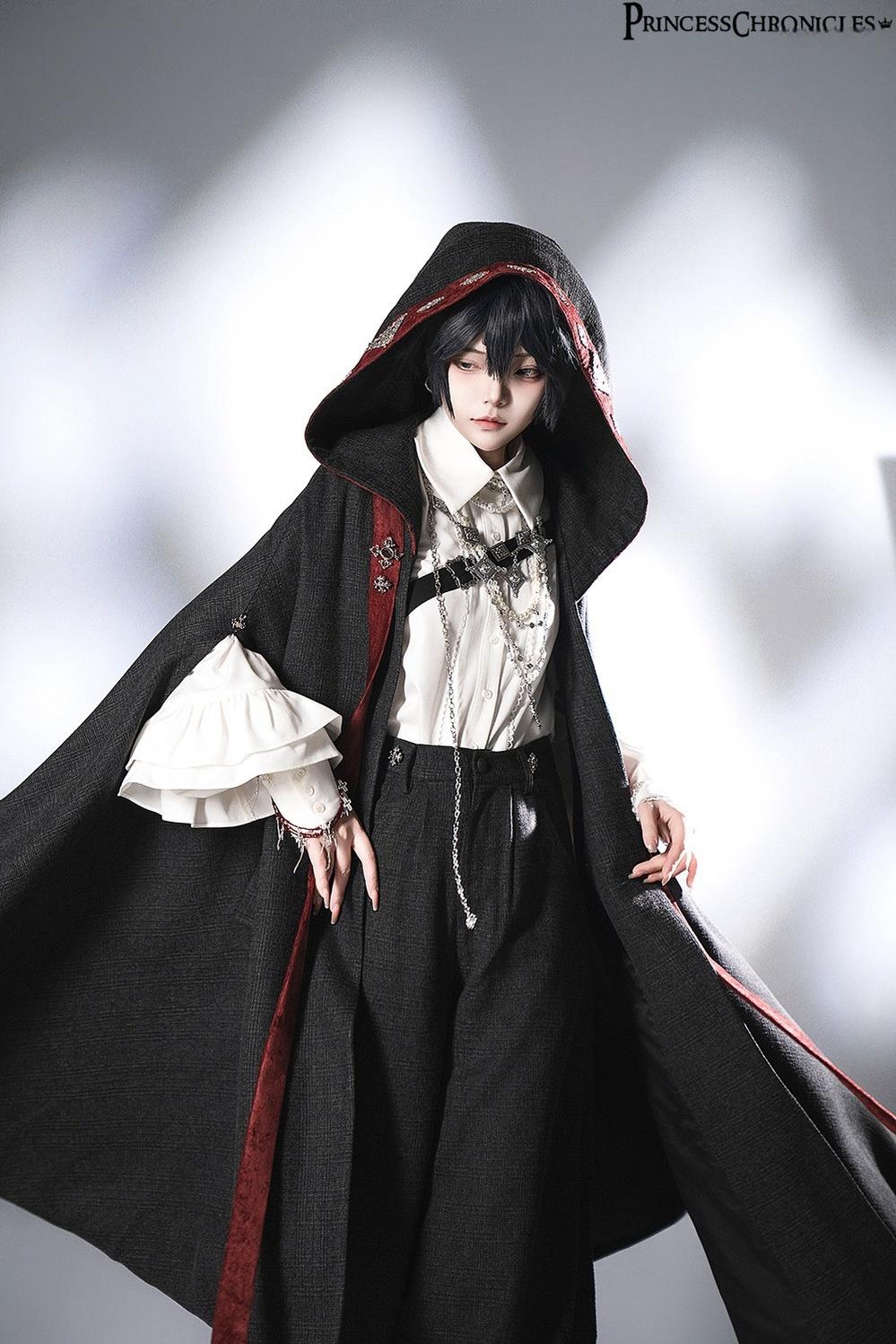 Princess Chronicles~Divine Covenant~Retro Ouji Lolita Pants Suit Male Lolita Long Cape