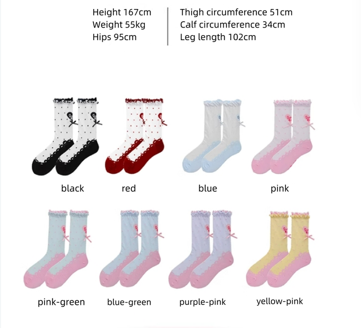 Roji Roji~Sweet Lolita Socks Cute Lolita Short Socks With Polka Dot   