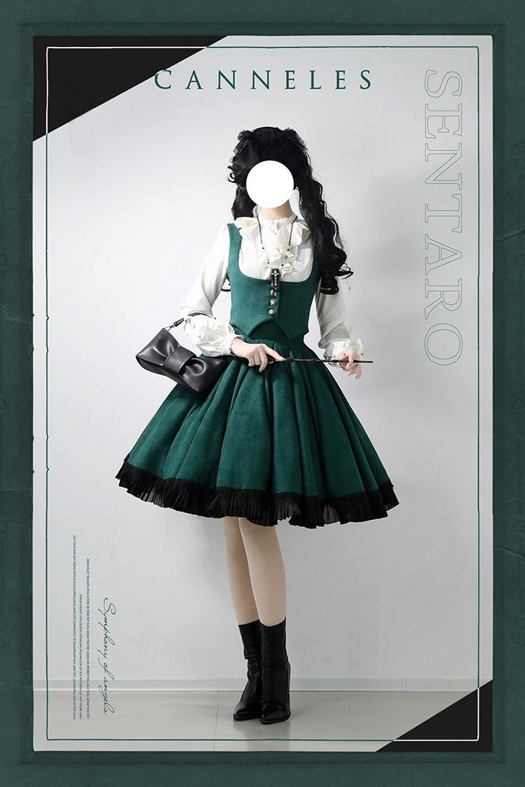 Sentaro~Canneles Elegant Classic High Waist Lolita Skirt (L M S XL) 4136:701578