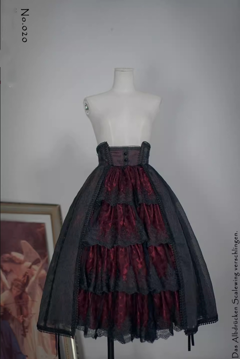 (BFM)Narcissus~Dream-Eating Butterfly ~Gothic Lolita Skirt Romantic SK   