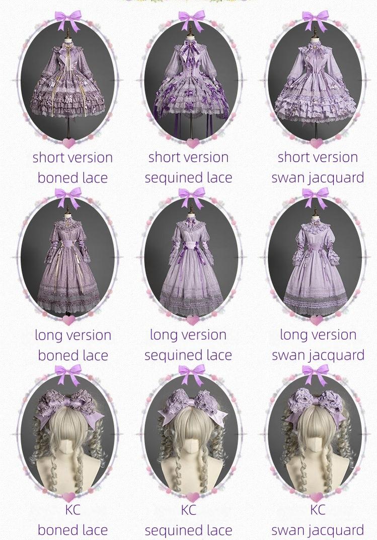 Forvever Purple - Purple Classic Lolita OP, Boning Corset 44357:806177