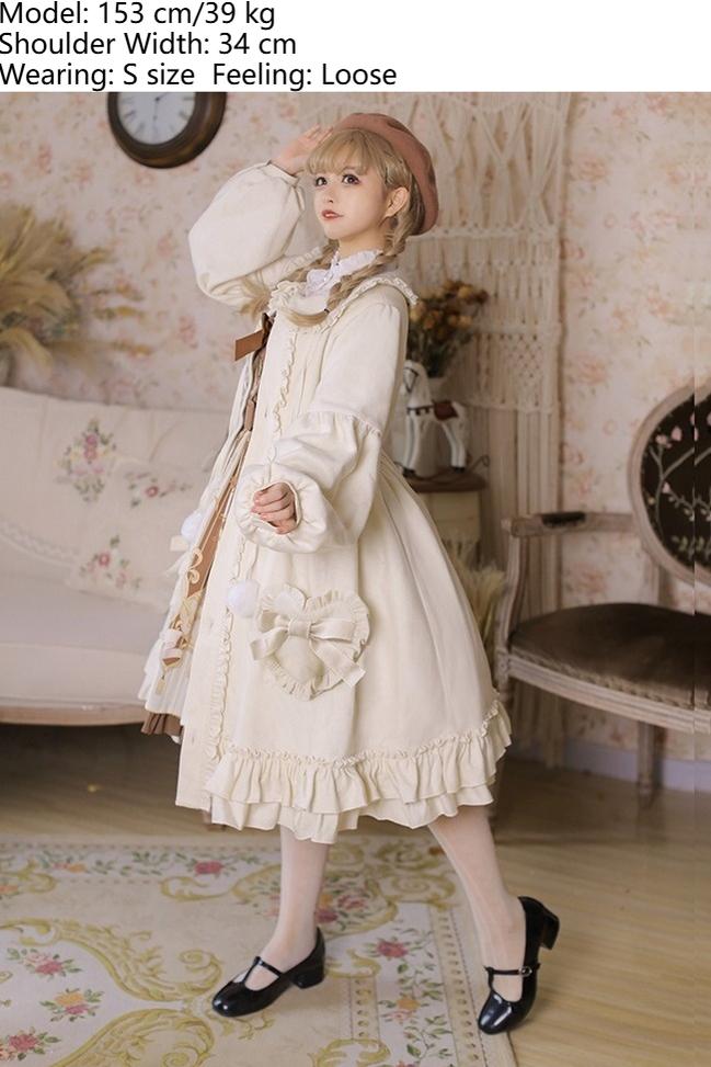 Dawn and Morning~Winter Lolita Coat Lovely Lolita Wool Coat Dress   