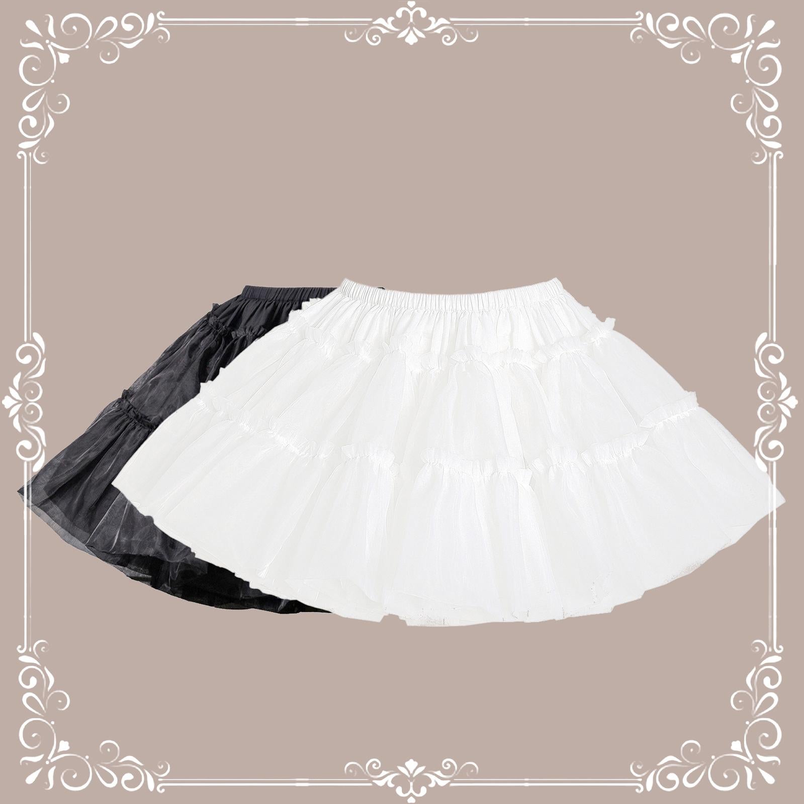 Aurora&Ariel - Super Puffy A-Line Lolita Petticoat | 18" (45cm) Length, Cotton Lining