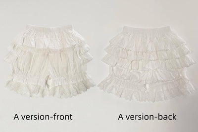 MIST~Lolita Innerwear Bloomers Multicolors Anti Exposure S milk white A version 