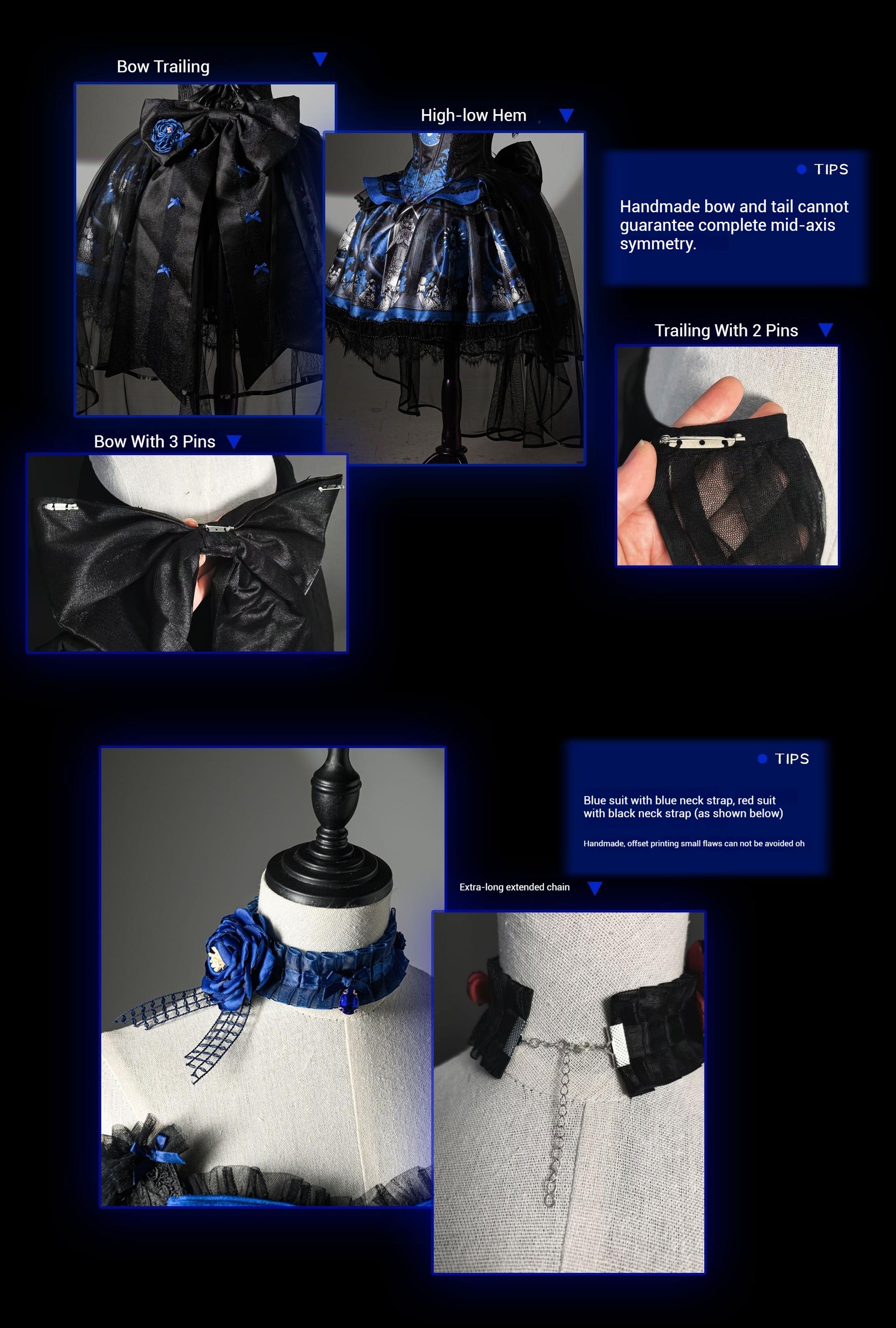 Caged Bird Hotel~Eclipsed Moon Gallery~Plus Size Halloween Gothic Lolita Skirt & Bodice Set 42951:759036