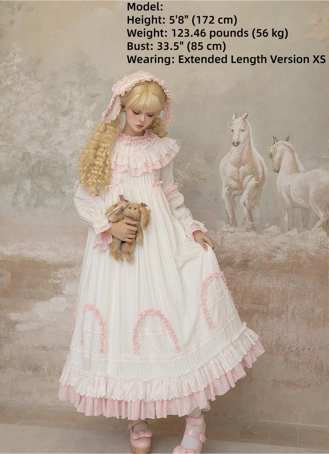 Lilian - Classic Lolita Doll-like Dress, Bunny Ear Hairband 44881:825411