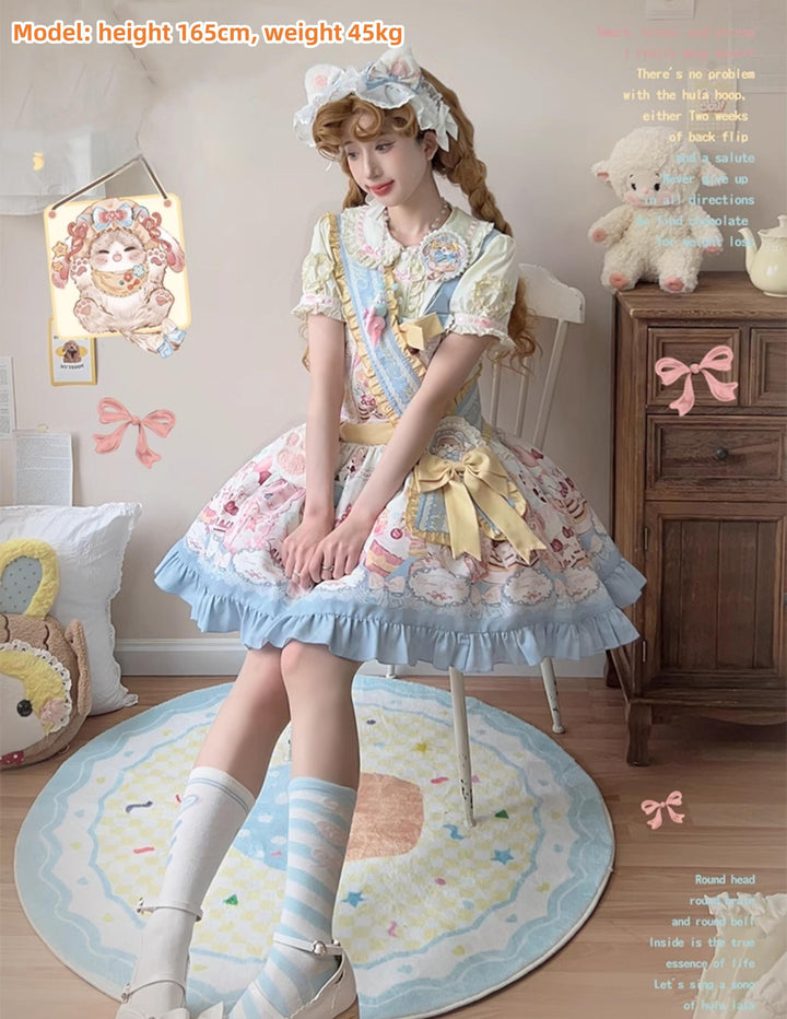 Mewroco~Sweet Lolita Salopette Daily Cute Lolita Dress   