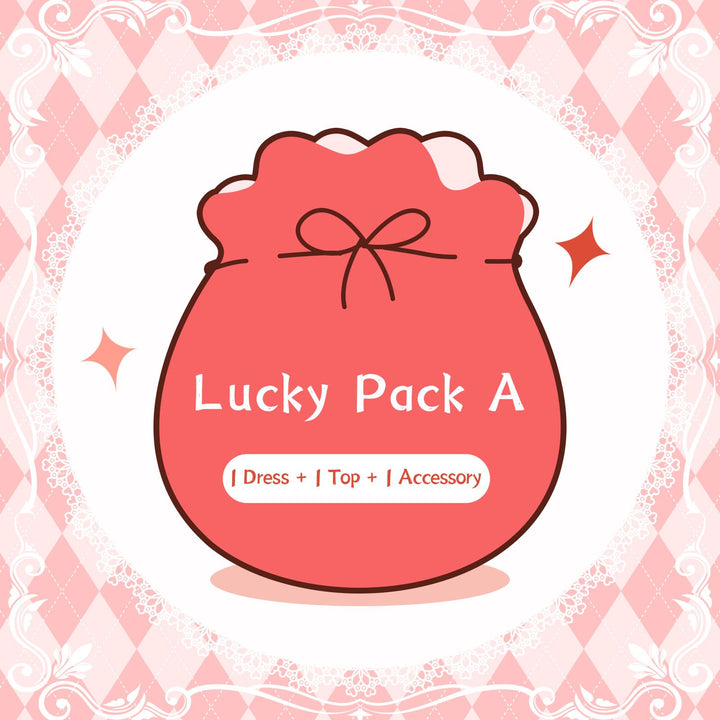 Infanta - Clearance Sale Lolita Lucky Pack lucky bag A (dress*1+ top*1 +accessory*1) Small One Size (S-M)